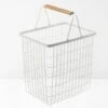 Yamazaki Tosca Steel Basket - Large -Best Home yamazaki laundry basket large white 1